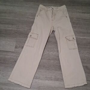 Women's Beige Cargo Jeans